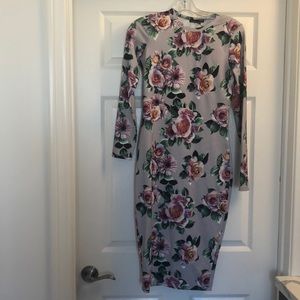 Zara Dresses - Zara Floral Long Sleeve Body-con Zara Dresses - Zara Floral Long Sleeve Body-con